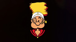 Popeye, Cartoons, Dark, Black, Artwork, Digital Art, 4K wallpaper