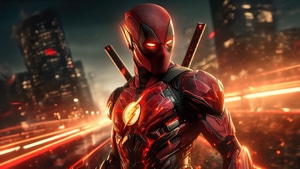 Deadpool, Flash, Superheroes, Artwork, Art, Digital Art, Ai, 4K wallpaper