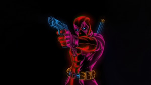 Deadpool And Wolverine, Deadpool 3, Deadpool, Superheroes, Neon, Artwork, Digital Art, Dark, 4K wallpaper