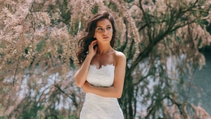Bride, White Dress, Girls, Model, 4K wallpaper