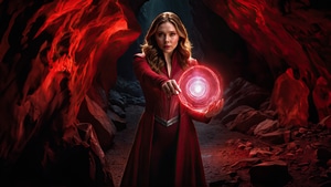 Scarlet Witch, Superheroes, Artwork, Ai, Digital Art, 4K wallpaper