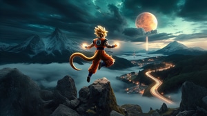 Goku, Dragon Ball, Anime, Ai, Artwork, Digital Art, Deviantart, Artist, 4K wallpaper