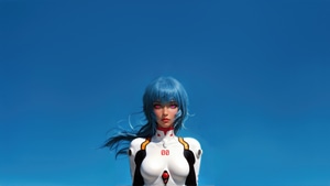 Rei Ayanami, Neon Genesis Evangelion, Anime Girl, Anime, Minimalism, Minimalist, Artist, Artwork, Digital Art, 4K wallpaper