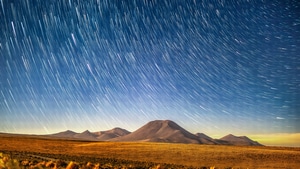 Mountains, Stars, Sky, Nature, 4K wallpaper