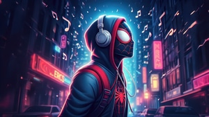 Spiderman, Miles Morales, Superheroes, Artwork, Digital Art, Ai, 4K wallpaper