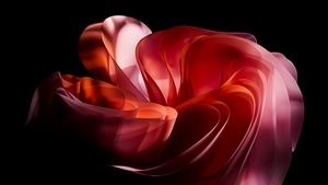 Digital render, Abstract art, Red abstract, Black background, 4K wallpaper