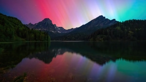 Northern Lights, Mountains, Nature, 4K wallpaper