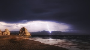 Thunderstorm, Lightning, Nature, 4K wallpaper