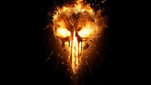 The Punisher, Superheroes, Tv Shows, Skull, Fire, Artist, Artwork, Digital Art, 4K wallpaper