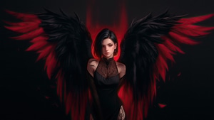 Artist, Evil, Angel, Artwork, Digital Art, Wings, Deviantart, 4K wallpaper