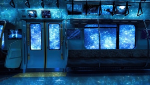 Train, Stars, Artist, Artwork, Digital Art, 4K wallpaper