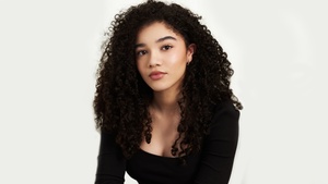 Malia Baker, Canadian actress, Beautiful actress, White background, 4K wallpaper