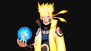 Naruto Uzumaki, Digital render, Dark background, 4K wallpaper
