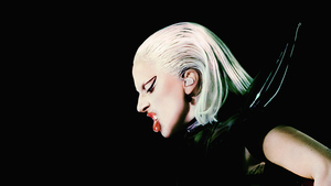Lady Gaga, Live concert, Black background, 4K wallpaper