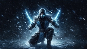 Sub Zero, Mortal Kombat, Games, Artwork, Art, Digital Art, Ai, Video Games, 4K wallpaper