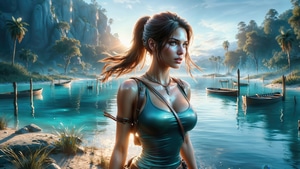 Tomb Raider, Lara Croft, Games, Ai Girls, Ai, Artist, Artwork, Digital Art, Video Games, Deviantart, 4K wallpaper