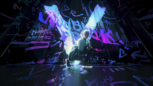 Graffiti, Digital Art, Asus, Asian Girl, 4K wallpaper