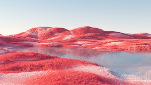 Landscape, Infrared vision, Surreal, Infrared Photography, Pink grass, Dreamlike, Scenery, Digital Art, 4K wallpaper