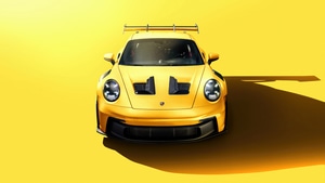 Porsche, Porsche 911, Yellow, Minimalism, Minimalist, 2024 Cars, Cars, Behance, 4K wallpaper