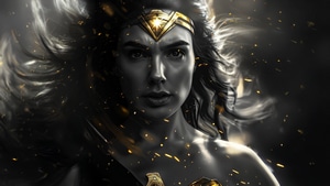 Wonder Woman, Superheroes, Artwork, Digital Art, Art, Ai, Black And White, Monochrome, 4K wallpaper