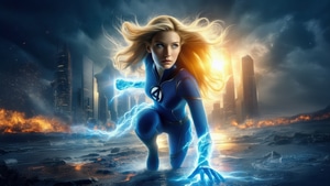 The Fantastic Four, Fantastic Four, Artwork, Digital Art, Art, Superheroes, Invisible Woman, Ai, Deviantart, 4K wallpaper