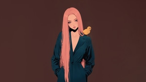 Anime Girl, Anime, Minimalism, Minimalist, Artist, Artwork, Digital Art, 4K wallpaper