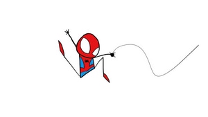 Spiderman, Superheroes, Minimalism, Minimalist, White, Artist, Artwork, Digital Art, 4K wallpaper