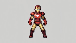 Iron Man, Superheroes, 8 Bit, Minimalism, Minimalist, Artist, Artwork, Digital Art, 4K wallpaper