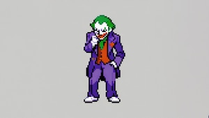 Joker, 8 Bit, Minimalism, Minimalist, Supervillain, Superheroes, Artist, Artwork, Digital Art, 4K wallpaper