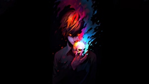 Light Yagami, Death Note, Anime, Artist, Artwork, Digital Art, Dark, 4K wallpaper