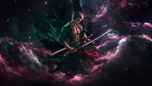 Zoro Roronoa, One Piece, Anime, Artist, Artwork, Digital Art, 4K wallpaper
