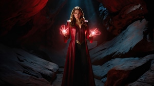 Scarlet Witch, Superheroes, Artwork, Ai, Digital Art, 4K wallpaper