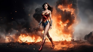 Wonder Woman, Superheroes, Artwork, Ai, Digital Art, 4K wallpaper