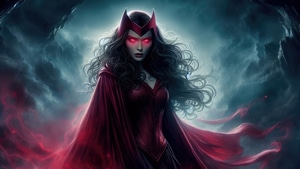 Scarlet Witch, Superheroes, Artwork, Ai, Digital Art, 4K wallpaper