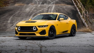 Ford Mustang, Yellow cars, 2024, 4K wallpaper