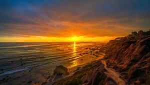 Sunrise, Sunset, Ocean, Nature, 4K wallpaper