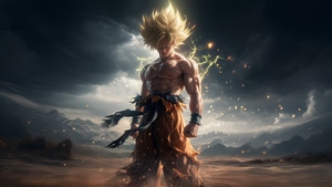 Goku, Dragon Ball Z, Anime, Artwork, Art, Digital Art, Artist, 4K wallpaper