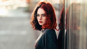 Redhead, Girls, Model, 4K wallpaper