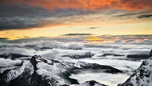Sunset, Evening, Clouds, Nature, 4K wallpaper