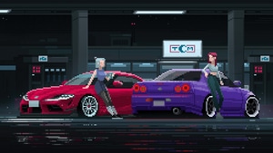 8 Bit, Cars, Artist, Artwork, Digital Art, Artstation, 4K wallpaper