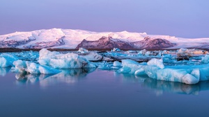 Jokulsarlon Glacier Lagoon, Panorama, Iceland, Ultrawide, 4K wallpaper