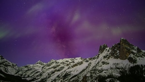 Mountains, Stars, Sky, Nature, 4K wallpaper