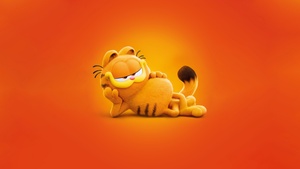The Garfield Movie, 2024 Movies, Orange background, 4K wallpaper
