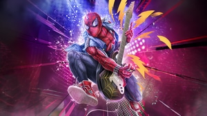 Spider Punk, Spiderman, Superheroes, Artist, Artwork, Digital Art, Pixiv, 4K wallpaper