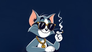 Tom, Cartoons, Minimalism, Minimalist, Artist, Artwork, Digital Art, 4K wallpaper