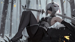 Nier Automata, Games, Artist, Artwork, Digital Art, Video Games, Pixiv, 4K wallpaper