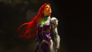 Starfire, Superheroes, Artwork, Digital Art, Titans, Artstation, 4K wallpaper