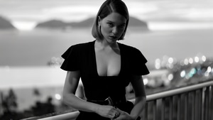 Lea Seydoux, Celebrities, Girls, Monochrome, Black And White, 4K wallpaper