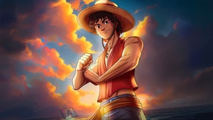 One Piece, Monkey D Luffy, Anime, Artwork, Artist, Digital Art, 4K wallpaper