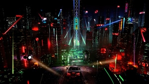Scifi, Buildings, Night, Nissan Gtr, Nissan, Cars, Artist, Artwork, Digital Art, Behance, 4K wallpaper